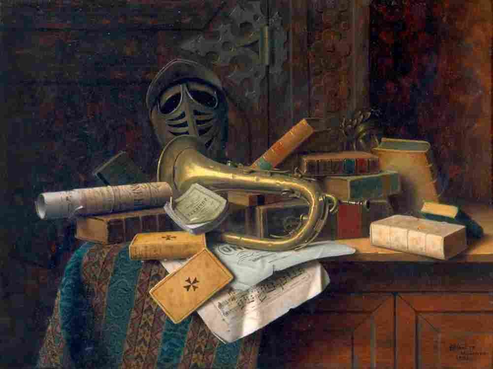 harnett still life with bust of dante Art A4 Photo Print
