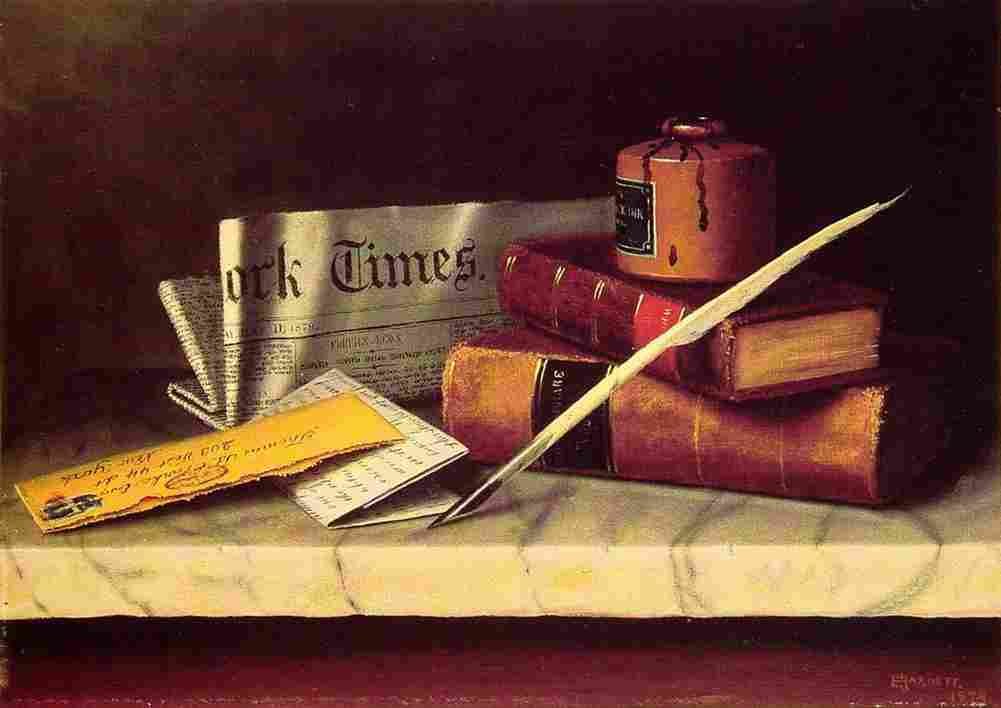 harnett still life with letter to thomas b clarke Art A4 Photo Print