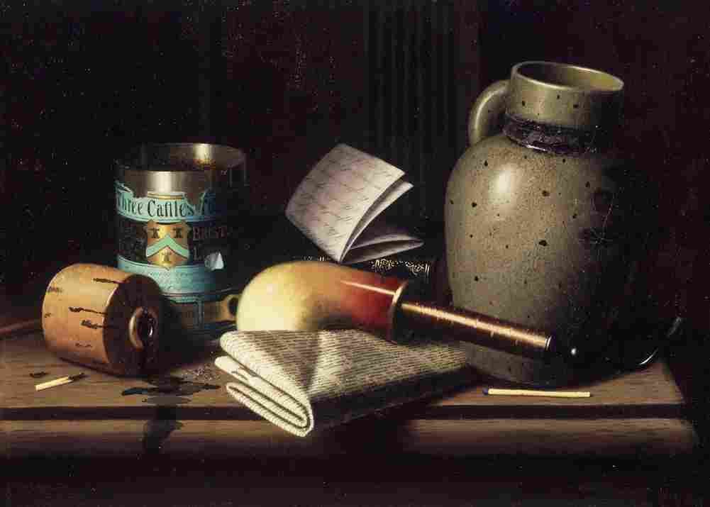harnett still life with three castles tobacco Art A4 Photo Print
