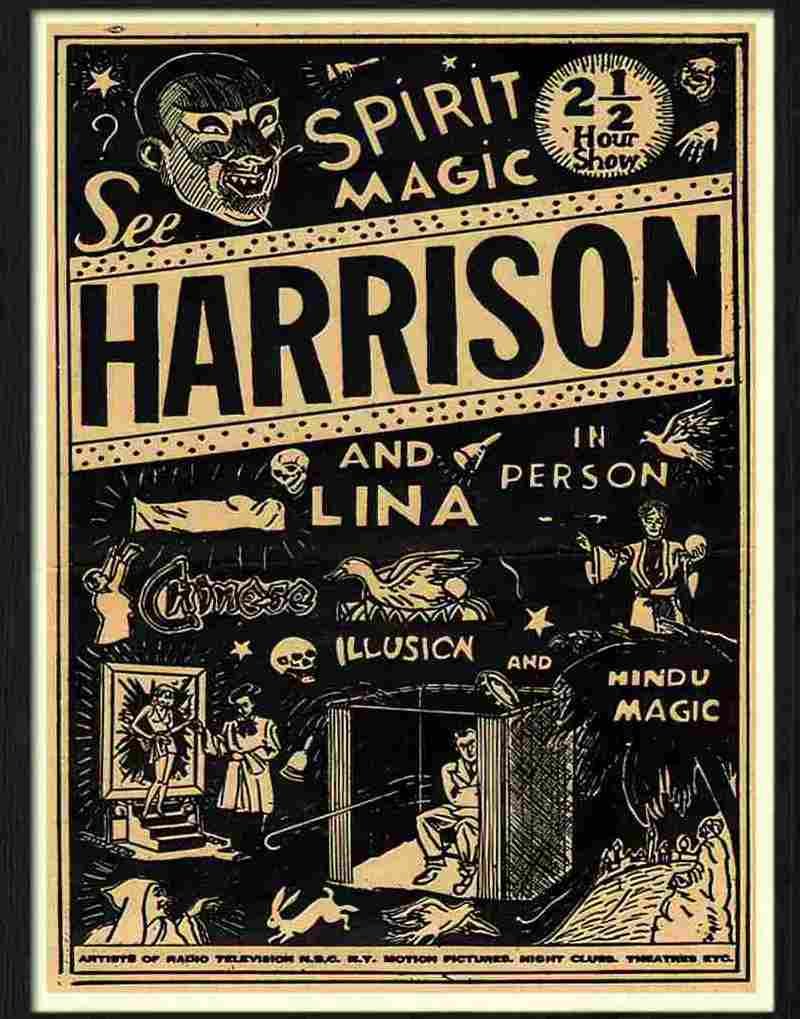 harrison magic poster 1950s Advert A4 Photo Print