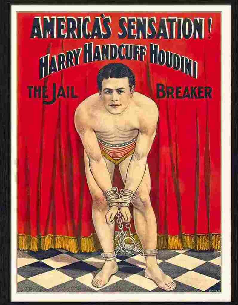 harry houdini Advert A4 Photo Print