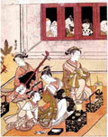 harunobo Courtesans in Public View Art A4 Photo Print