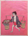 harunobo Water Vender Art A4 Photo Print
