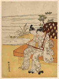 harunobo Woman Stolling Player of Kokyu Three Stringed Fiddle Art A4 Photo Print
