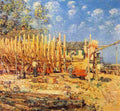 hass Building a Schooner Art A4 Photo Print