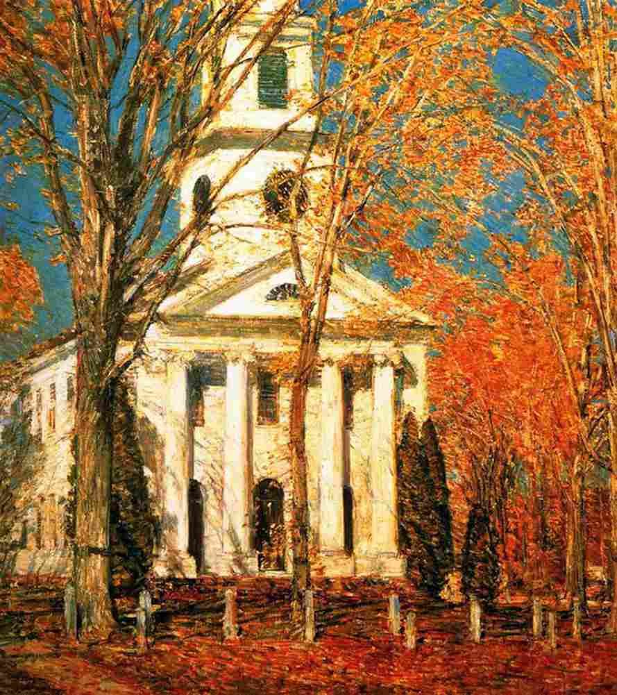 hass Church at Old Lyme Art A4 Photo Print