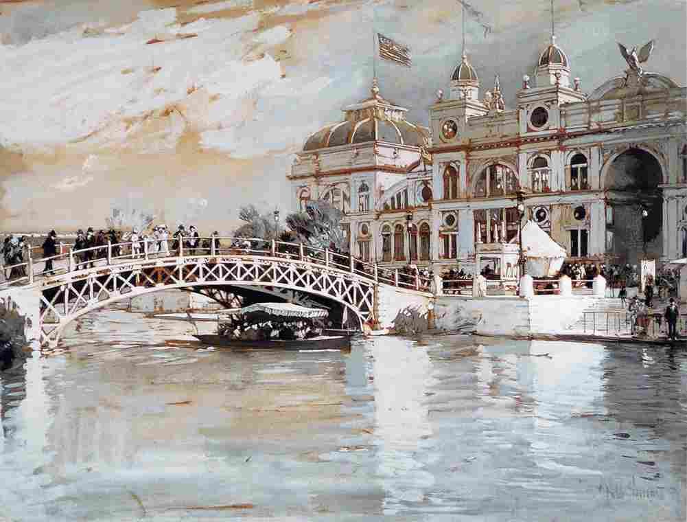 hass Columbian Exposition Chicago Art A4 Photo Print