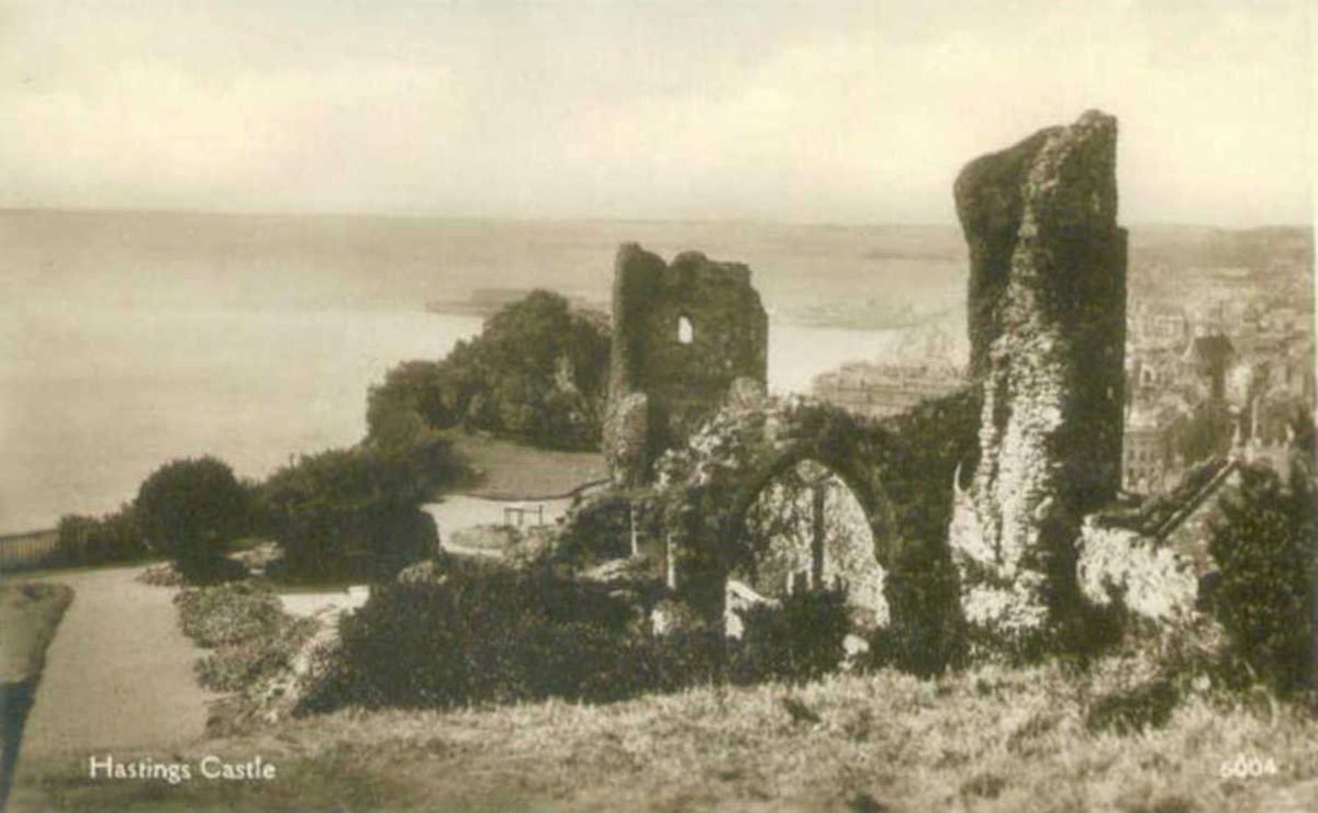hastings castle ruinsVintage 1880s 1900s A4 Photo Print