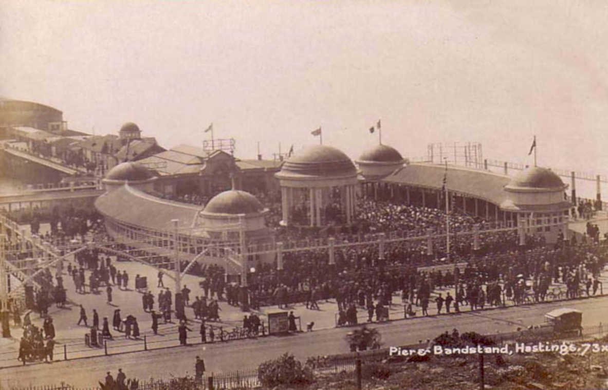 hastings pier 1896Vintage 1880s 1900s A4 Photo Print
