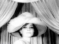 hat portrait curtains1980s 1990s A4 Photo Print