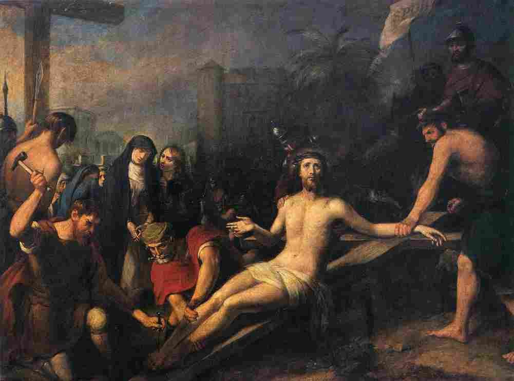 hav Christ being Nailed to the Cross Art A4 Photo Print