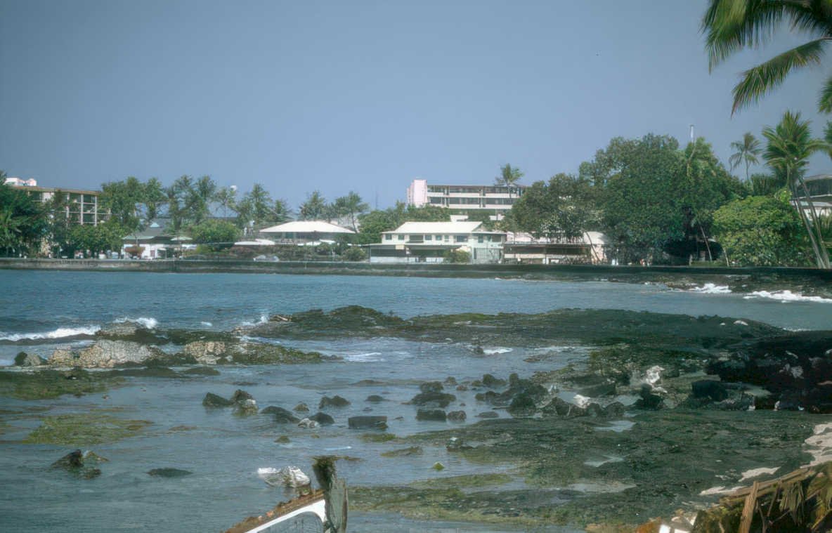 hawaii beach scene 2 Vintage A4 Photo Print