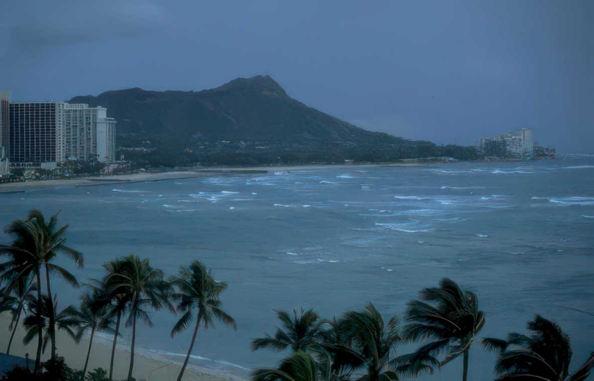 hawaii beach waikiki 1 Vintage A4 Photo Print