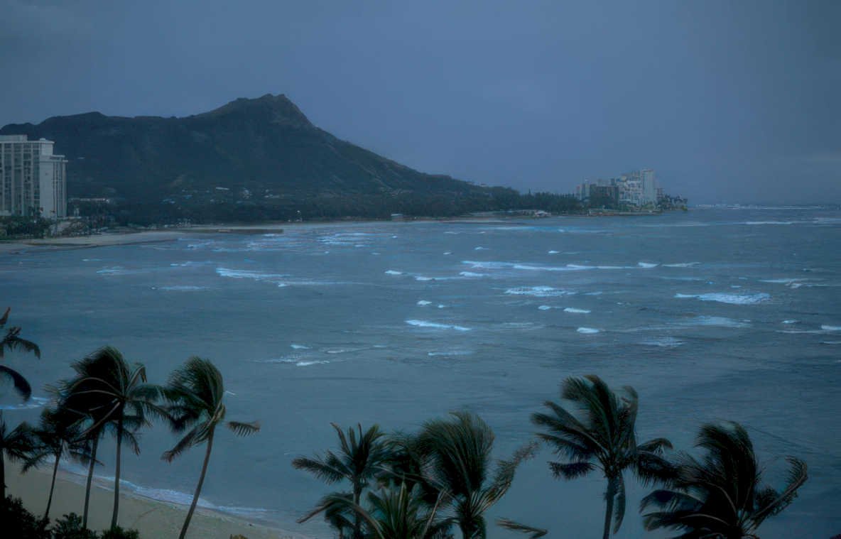 hawaii beach waikiki 2 Vintage A4 Photo Print