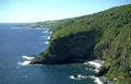 hawaii cliffs ocean Vintage A4 Photo Print
