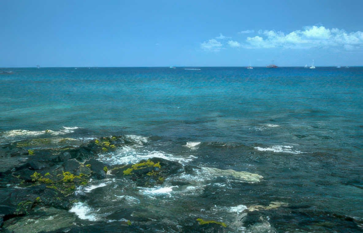 hawaii coast rocks Vintage A4 Photo Print