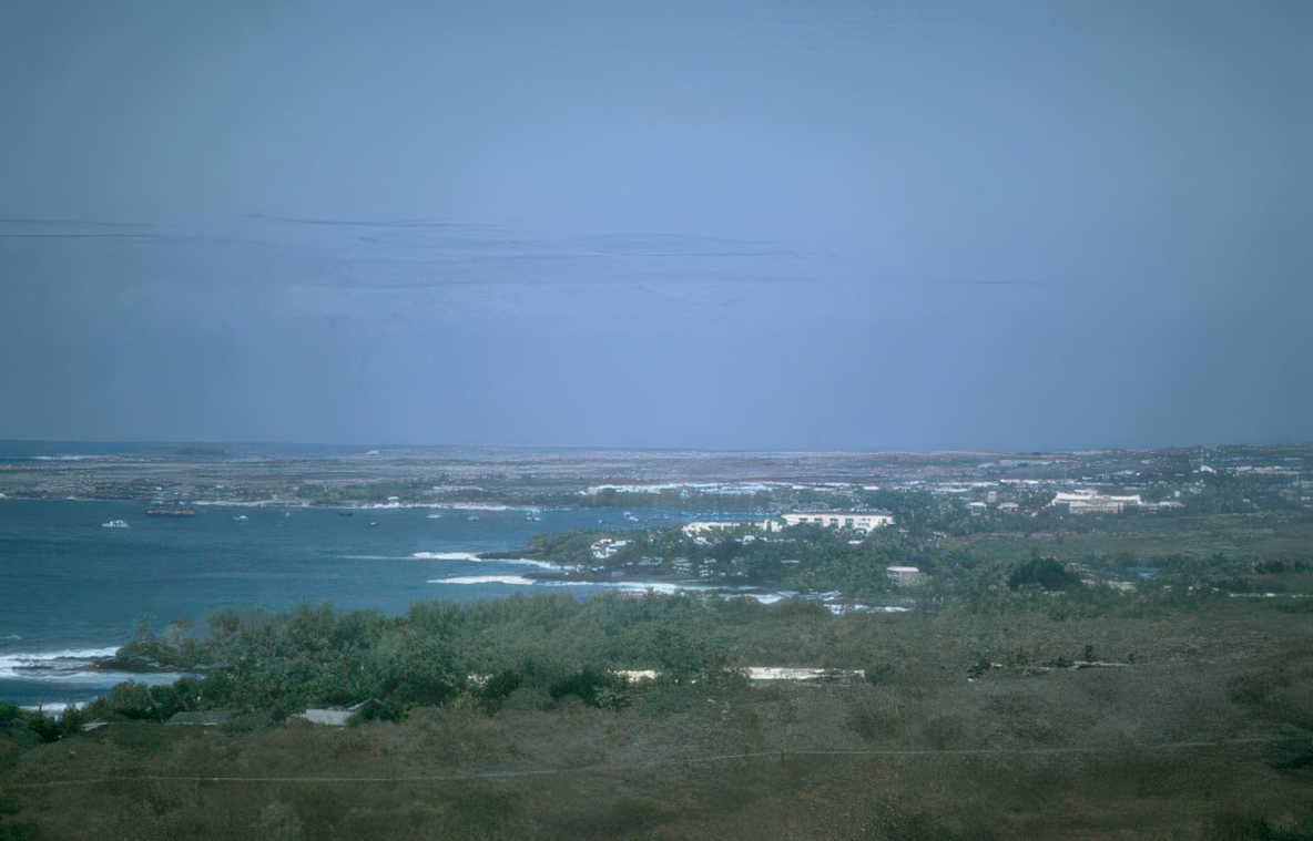 hawaii coastline aerial Vintage A4 Photo Print