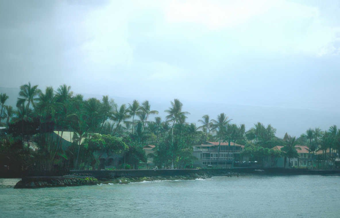 hawaii coastline waterfront Vintage A4 Photo Print