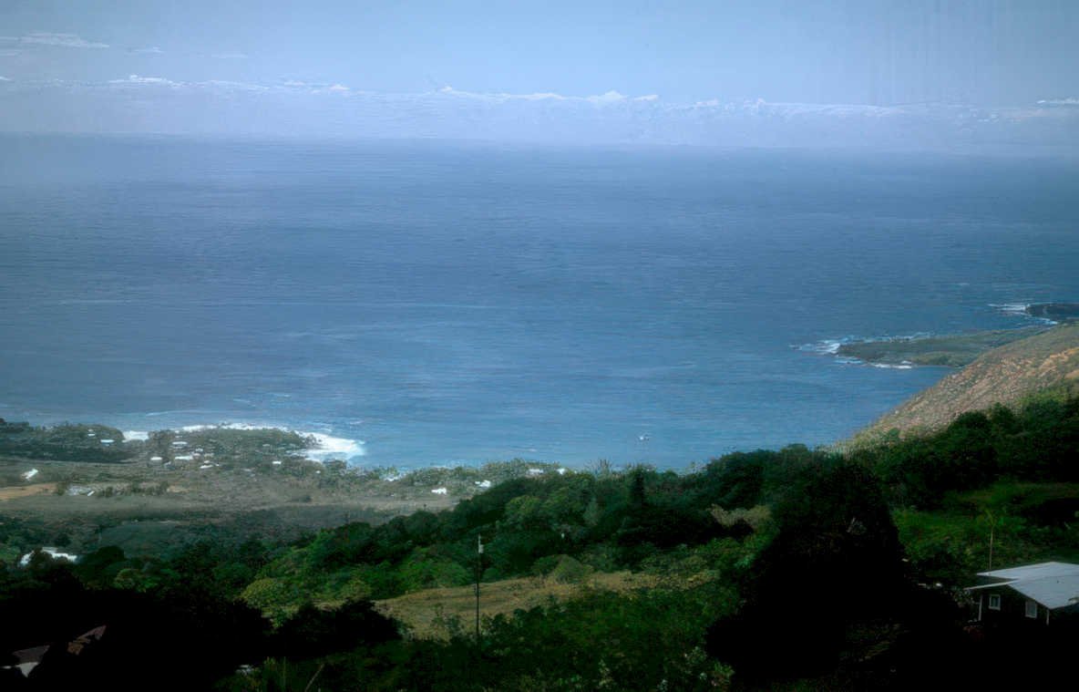 hawaii oahu coastline Vintage A4 Photo Print