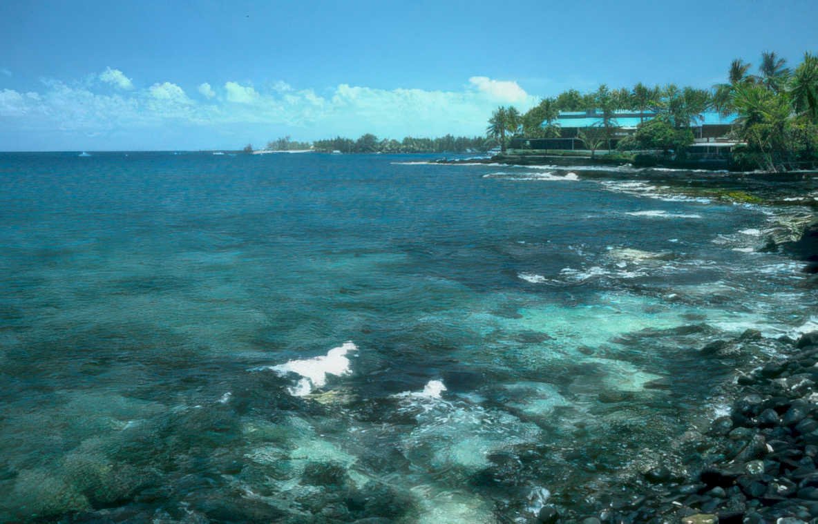 hawaii ocean view Vintage A4 Photo Print