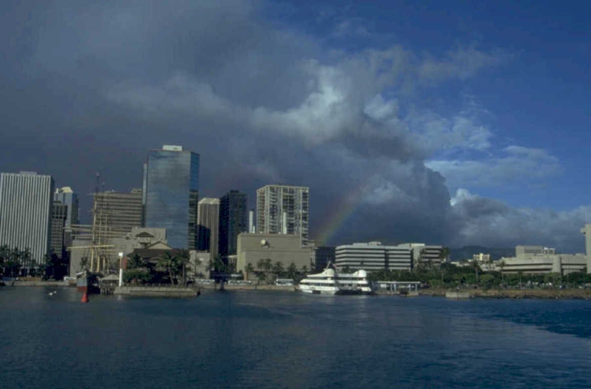 hawaii skyline honolulu 1980s 1990s A4 Photo Print 42