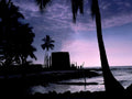 hawaii temple sunset1980s 1990s A4 Photo Print