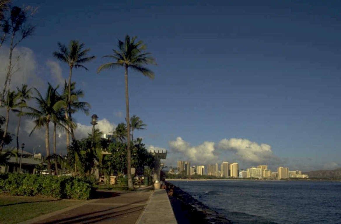 hawaii waikiki beach 1980s 1990s A4 Photo Print
