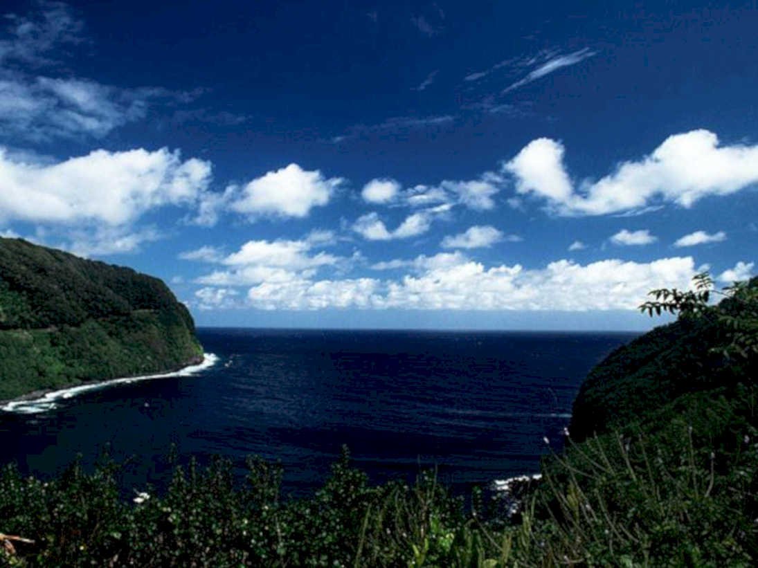 hawaiian coastline view1980s 1990s A4 Photo Print
