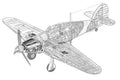 hawker hurricane cutaway A4 Photo Print