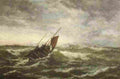 hay Sailing Ships in Rough Sea Art A4 Photo Print