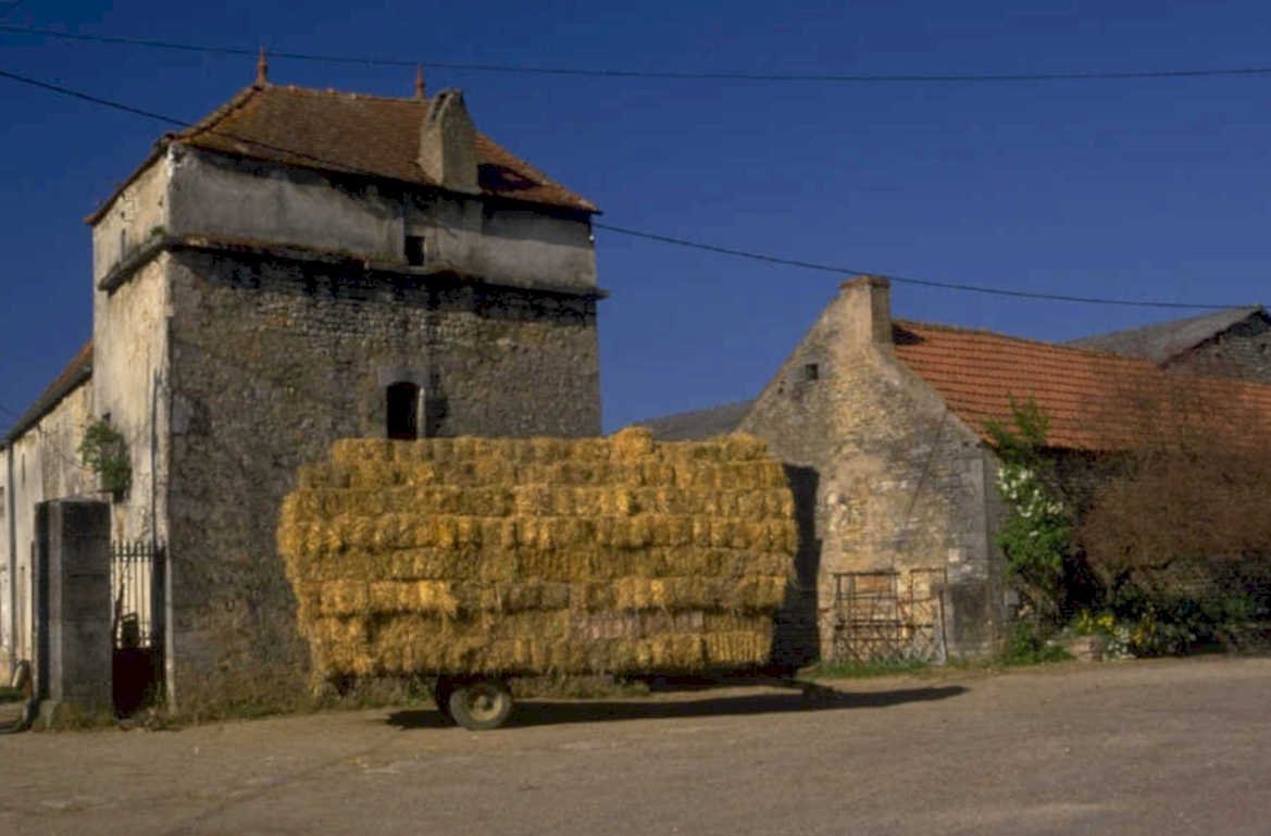 hay wagon france 1980s 1990s A4 Photo Print