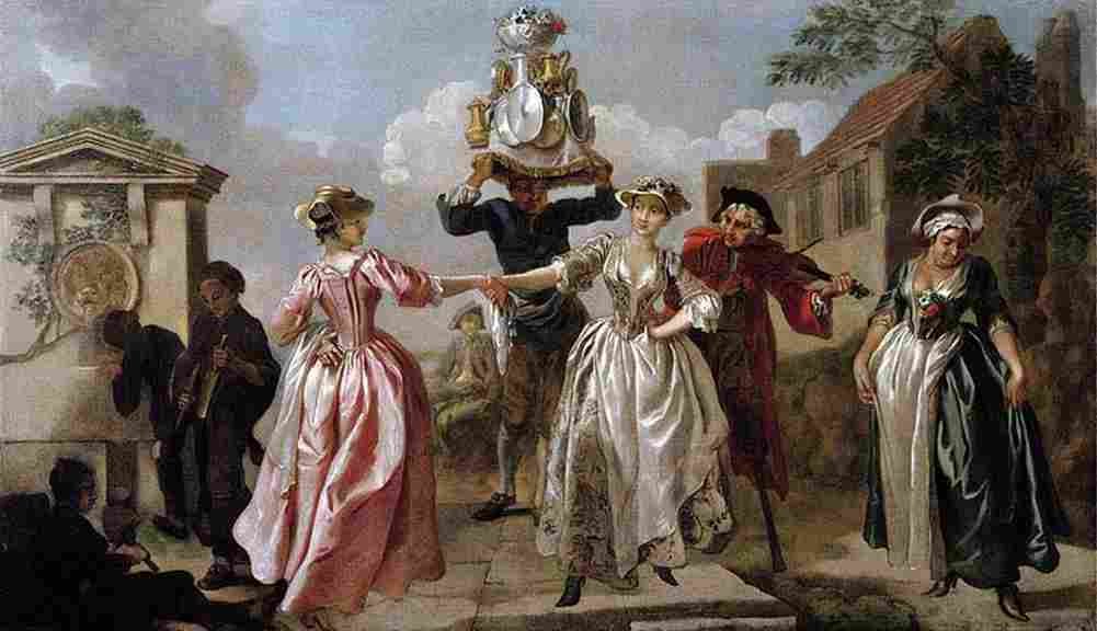 hayman Dancing Milkmaids Art A4 Photo Print