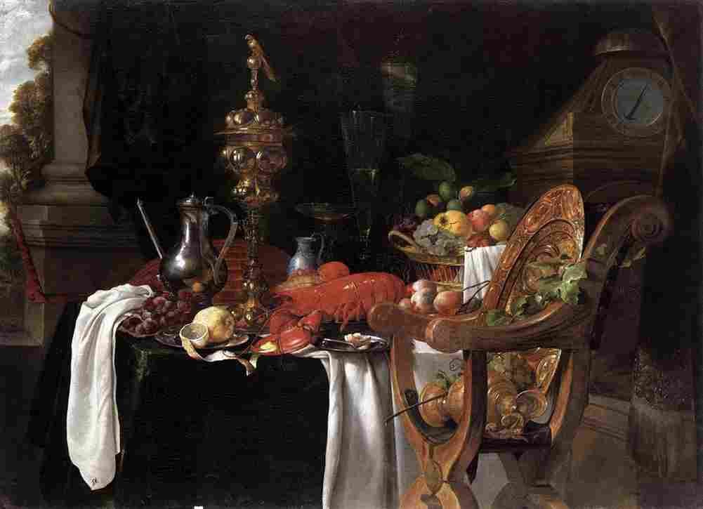 heem A Banqueting Scene Art A4 Photo Print