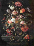 heem Flowers in Glass and Fruits Art A4 Photo Print