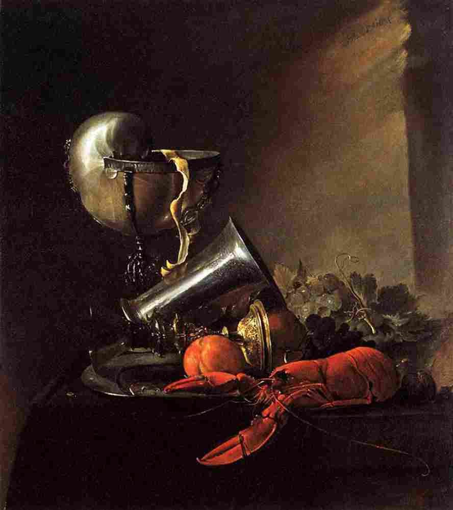 heem Still Life with Lobster and Nautilus Cup Art A4 Photo Print