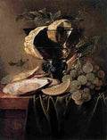 heem Still Life with a Glass and Oysters Art A4 Photo Print