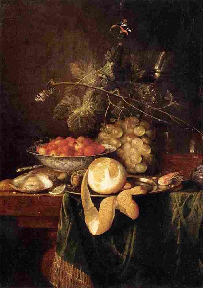 heem Still Life with a Peeled Lemon Art A4 Photo Print