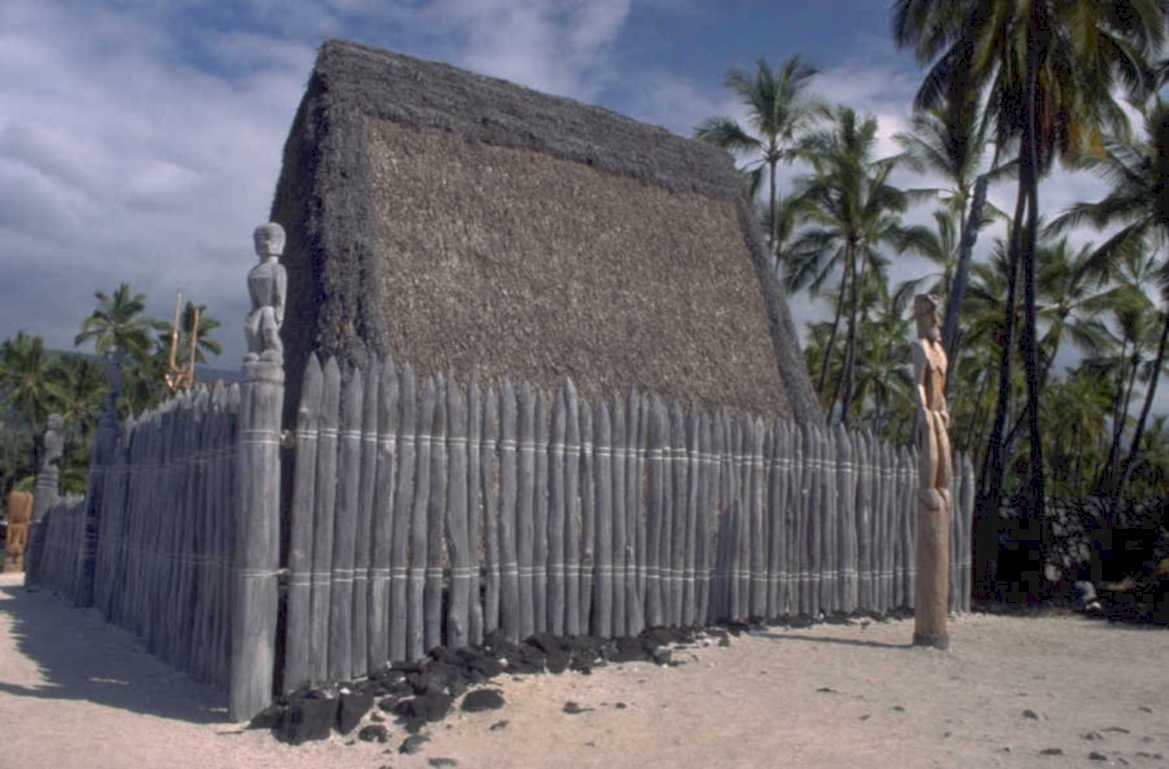 heiau beach structure 1980s 1990s A4 Photo Print