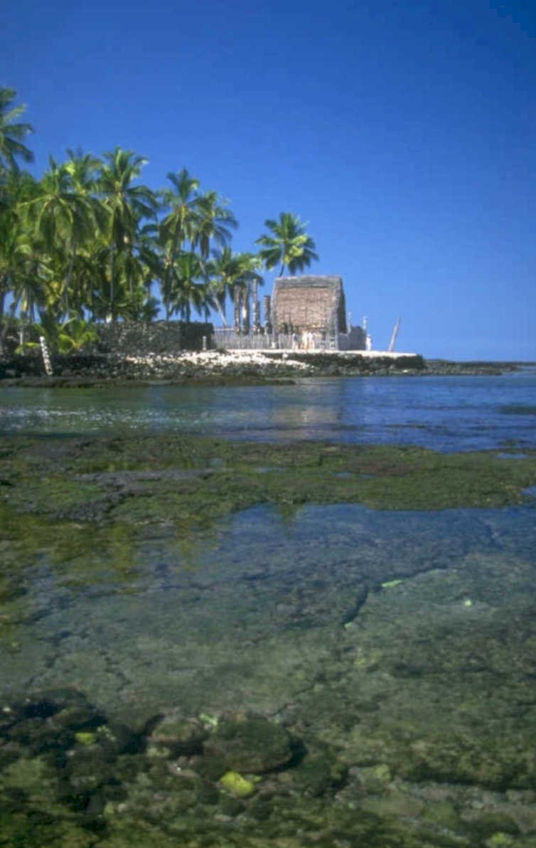 heiau coastline hawaii 1980s 1990s A4 Photo Print