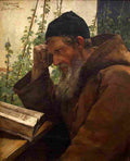 hell Monk at Bible Study Art A4 Photo Print