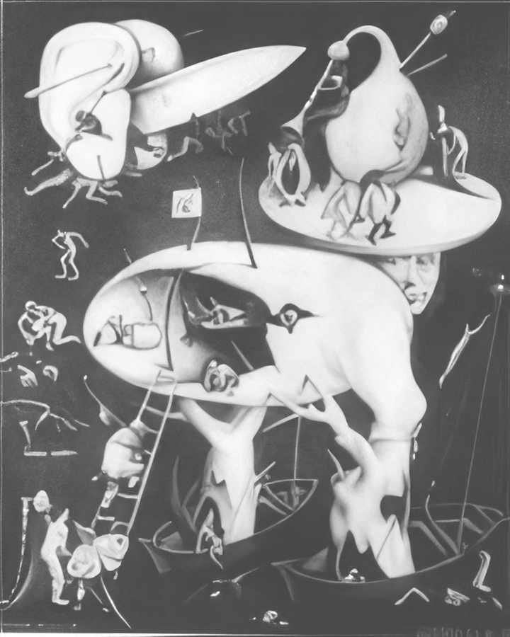 hell copy after hiernonymus bosch mc escher 1935 A4 Photo Print