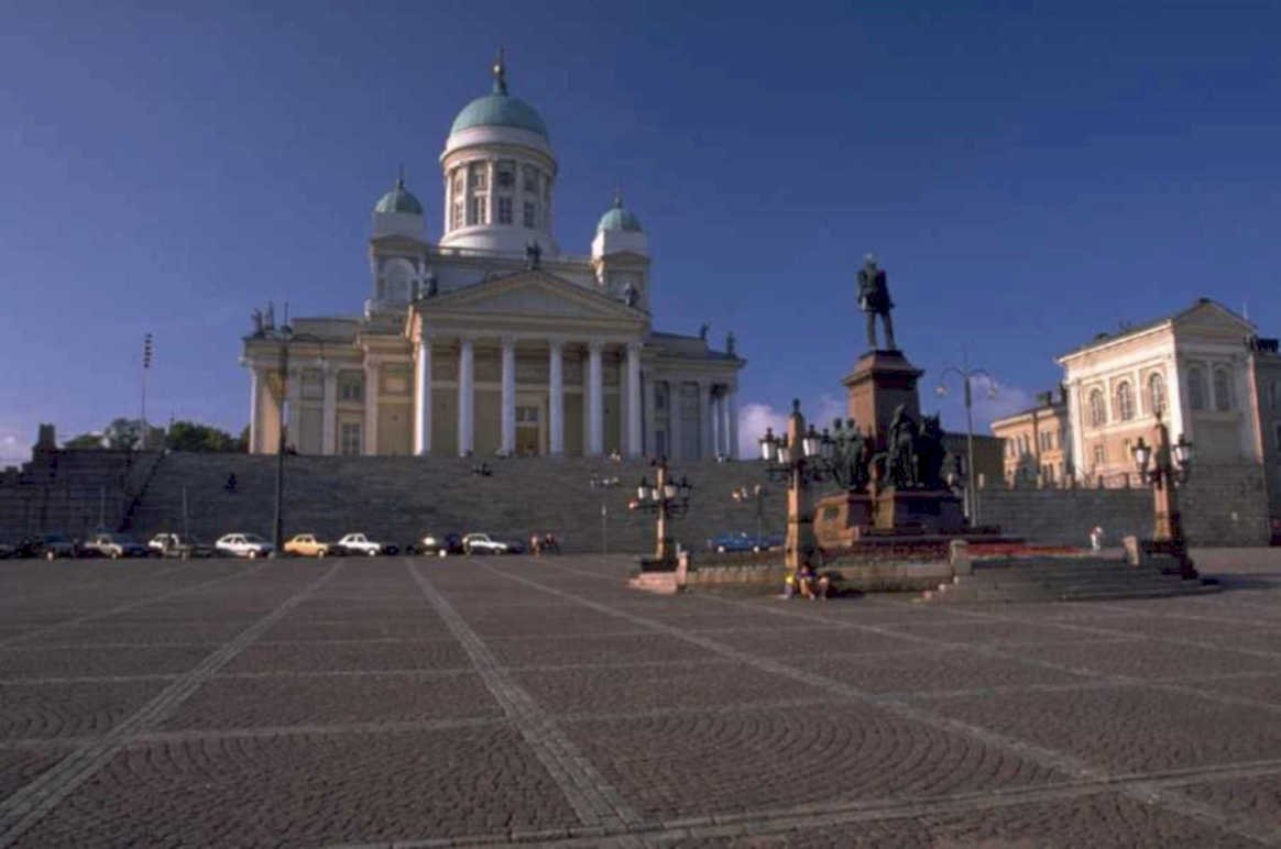 helsinki cathedral square 1980s 1990s A4 Photo Print