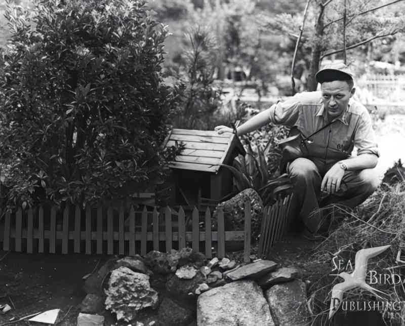hemingway garden seagull Vintage world war A4 Photo Print