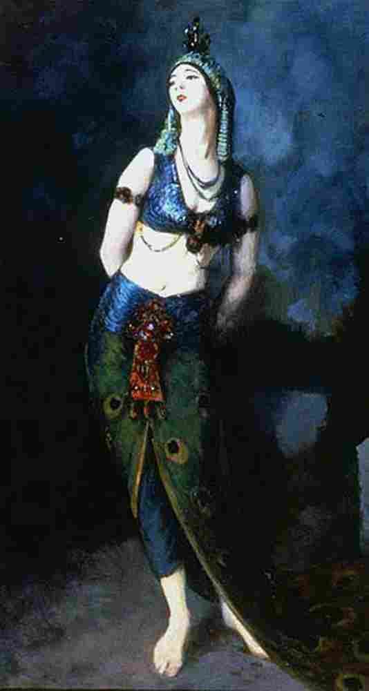 hen Ruth St Denis in Peacock Dance Art A4 Photo Print