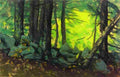 hen Stone Wall with Woods Art A4 Photo Print