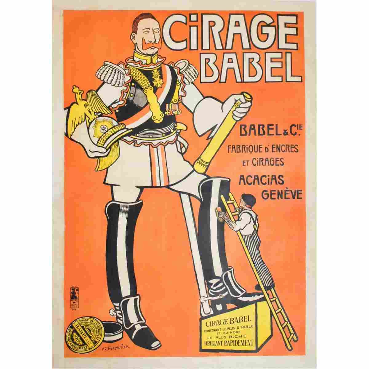 henry claudius forestier cirage babel 1901 2 Advert A4 Photo Print