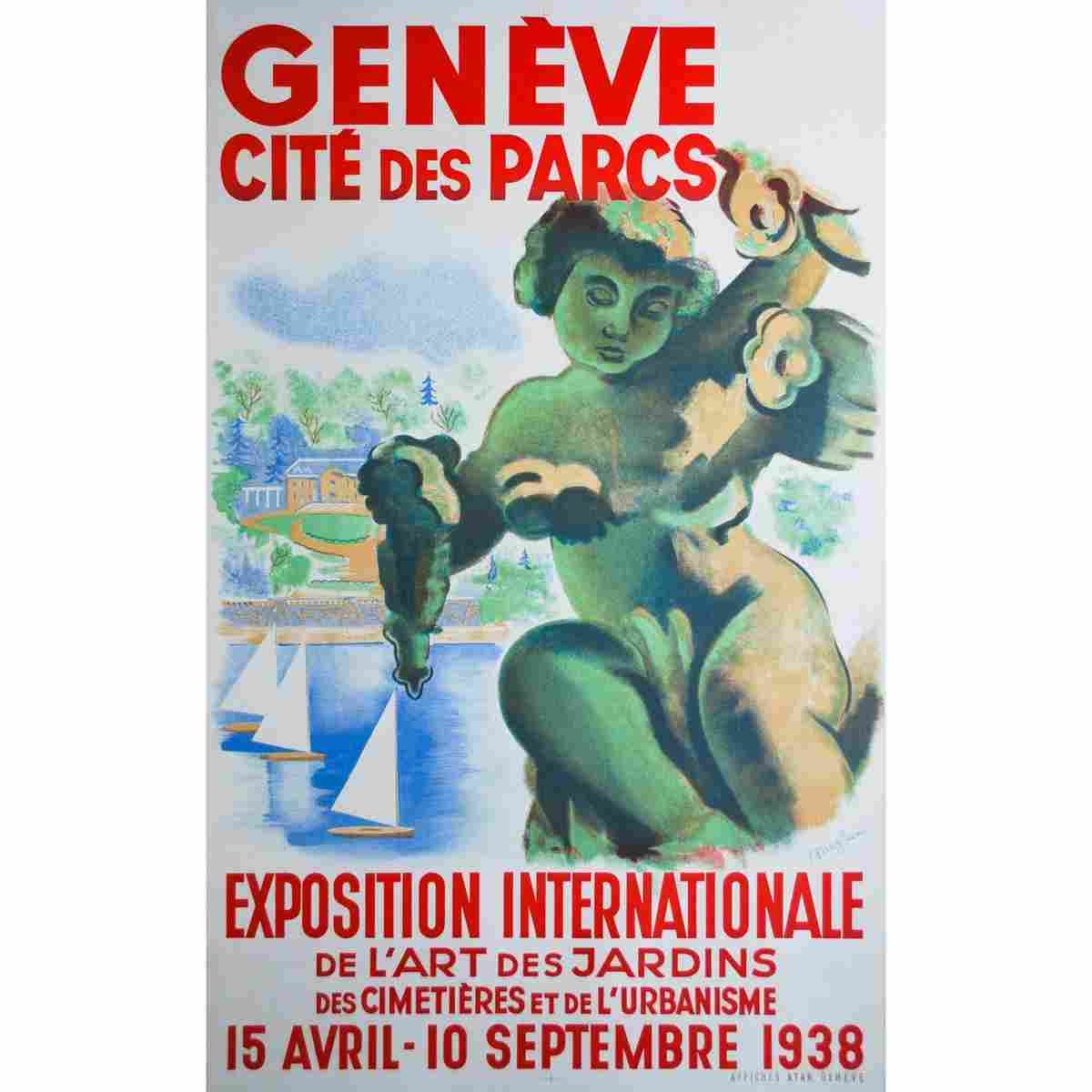 henry meylan geneve cite des parcs 1938 2 Advert A4 Photo Print