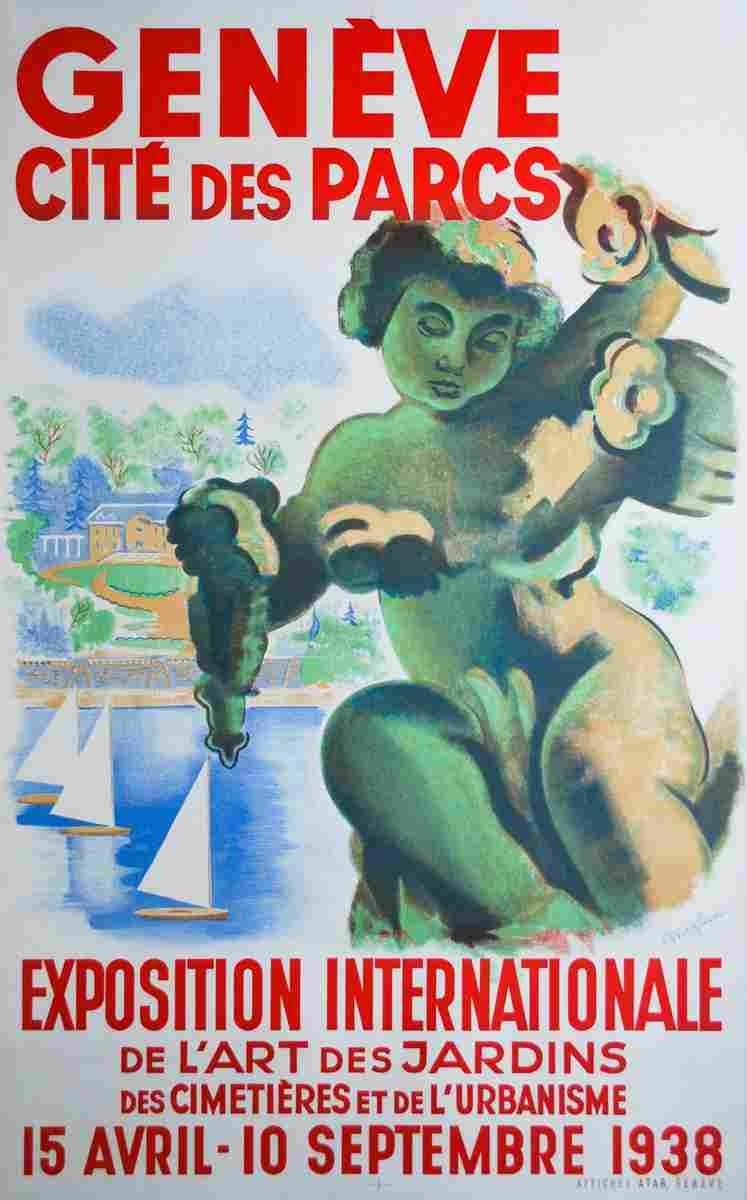 henry meylan geneve cite des parcs 1938 4 Advert A4 Photo Print
