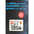 herbert leupin salon de l automobile geneve 1954 9 Advert A4 Photo Print