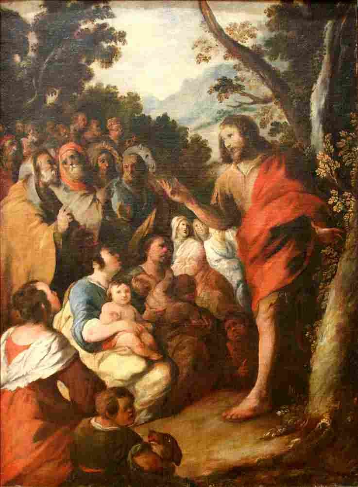 herrera the elder the preaching of st john the baptist Art A4 Photo Print